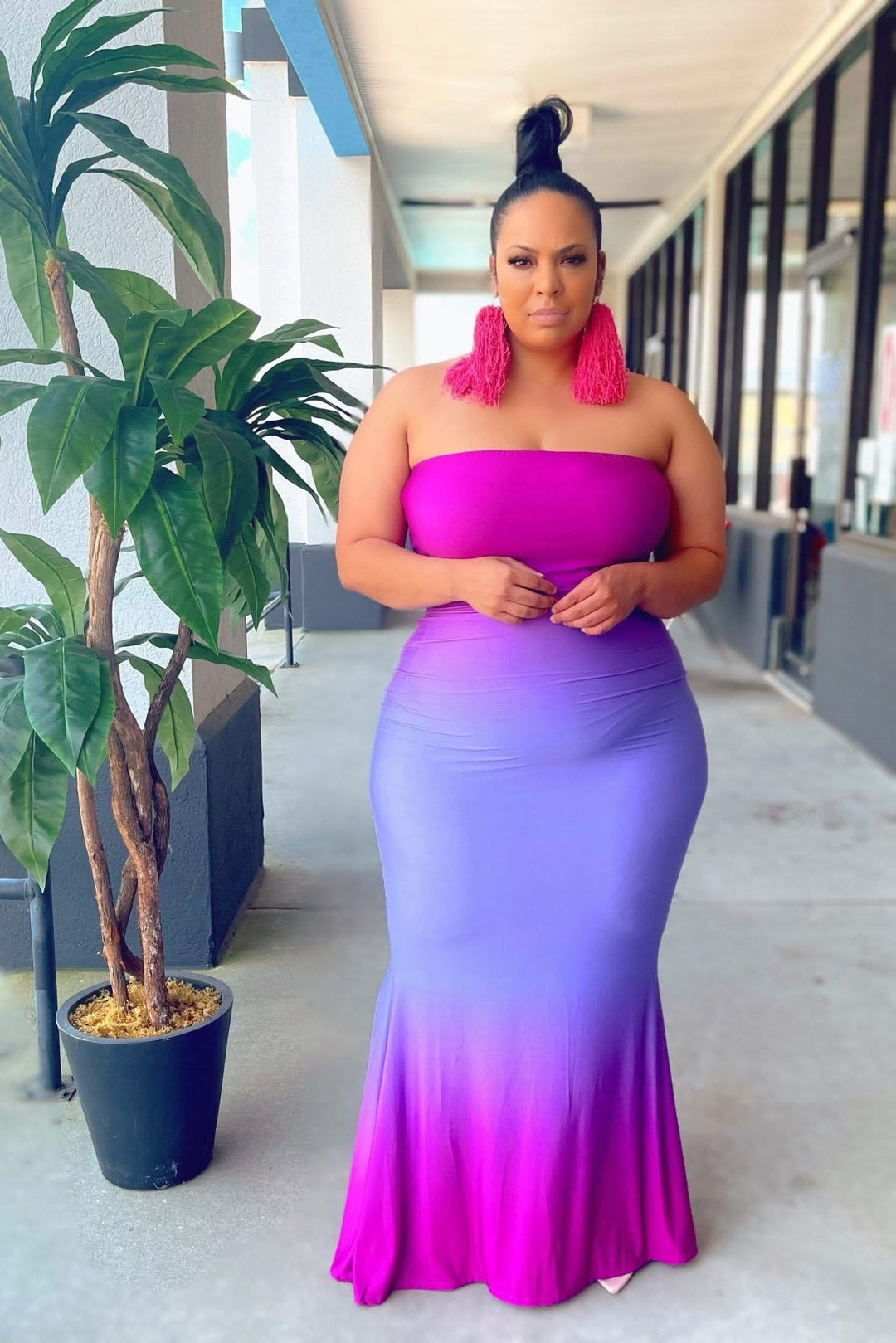 purple ombre maxi dress Purple Ombré Maxi 3x