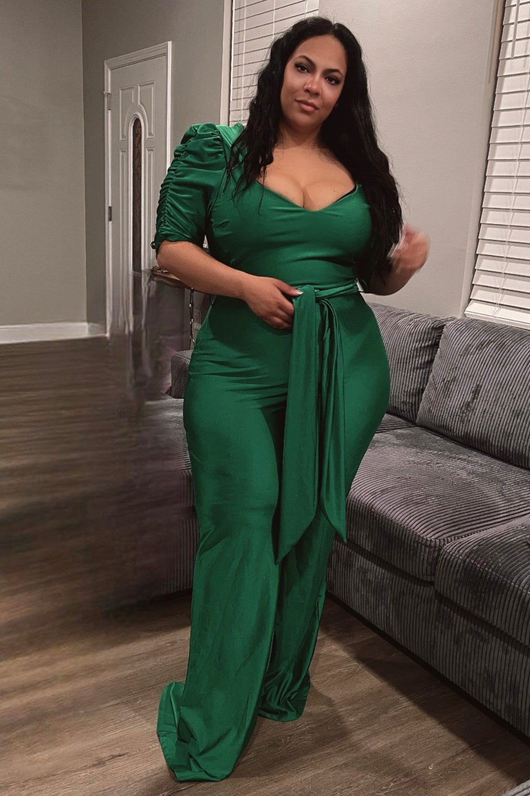 Gucci jumpsuit green hotsell