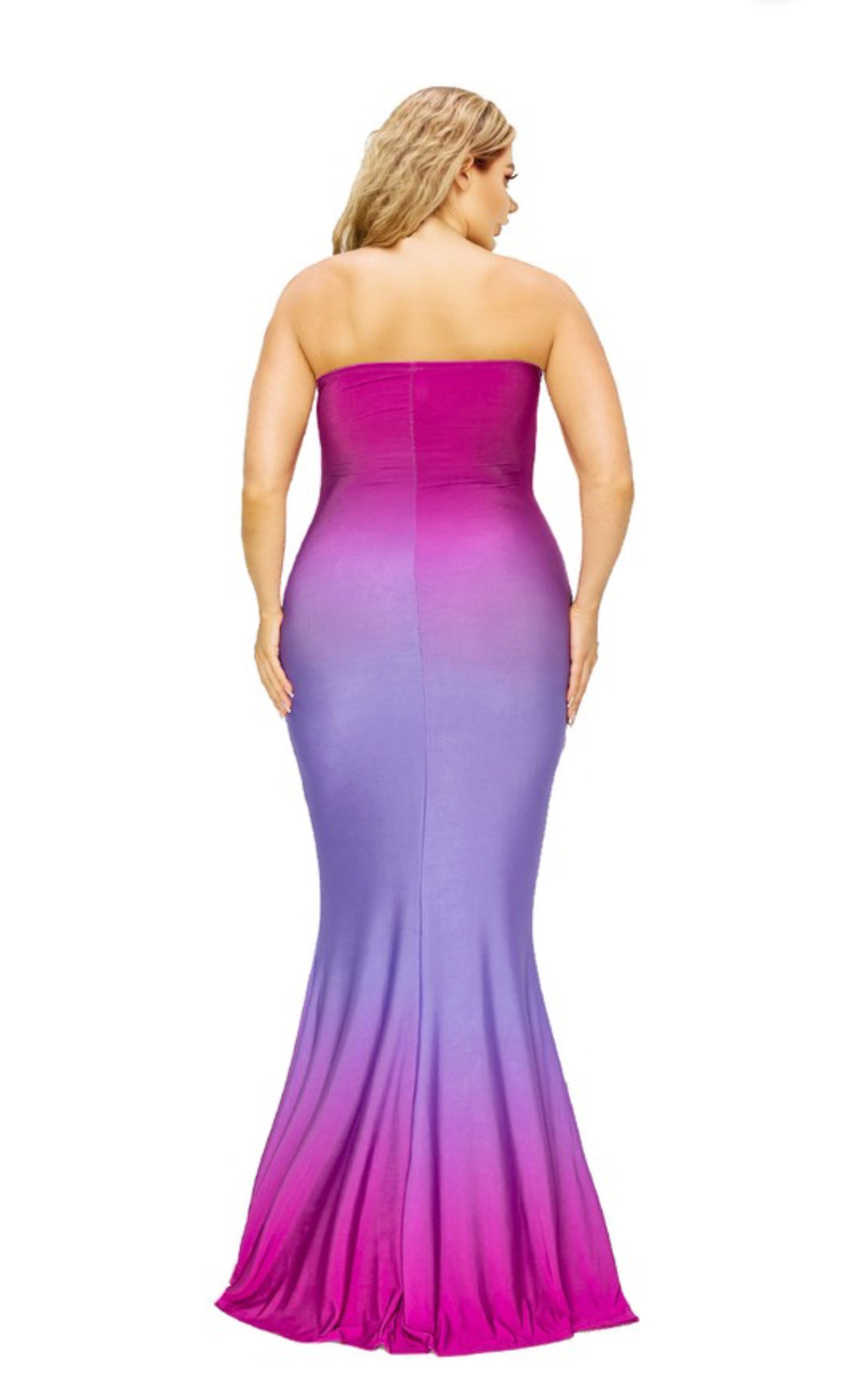 strapless open back dress Luxury Fairy Sequins Prom Dress