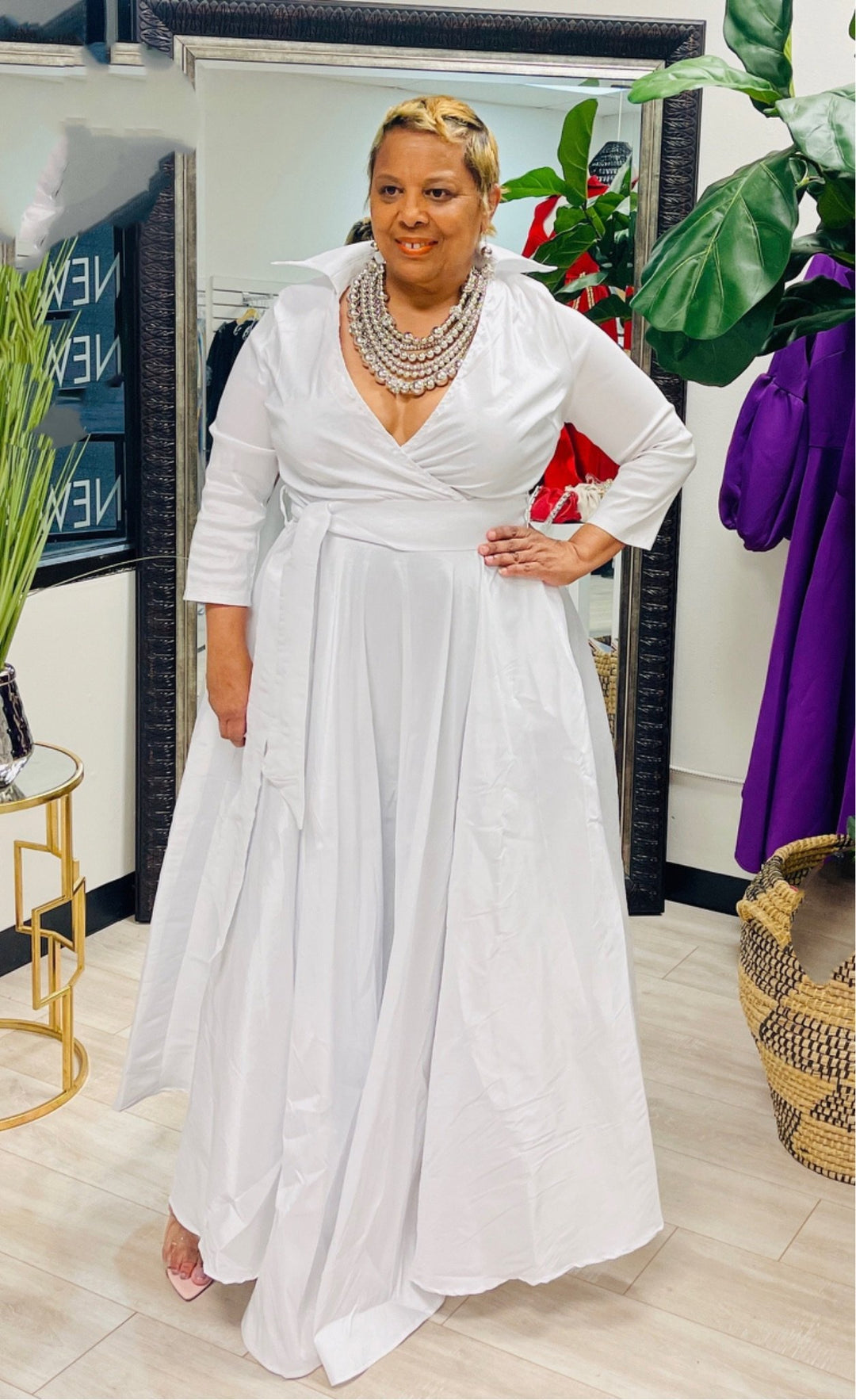 White Aline Maxi dress